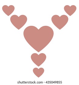 Love hearts, A collection of love hearts vector.