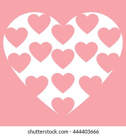 Love hearts, A collection of love hearts vector.