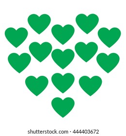 Love hearts, A collection of love hearts vector.
