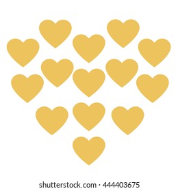 Love hearts, A collection of love hearts vector.