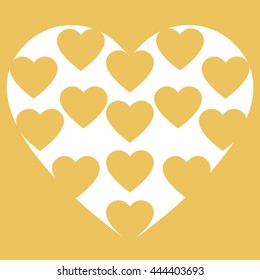 Love hearts, A collection of love hearts vector.