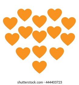 Love hearts, A collection of love hearts vector.
