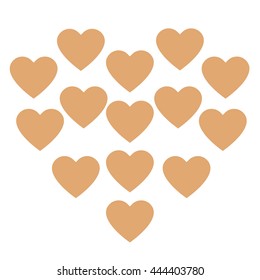 Love hearts, A collection of love hearts vector.