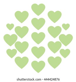 Love hearts, A collection of love hearts vector.
