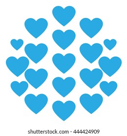 Love hearts, A collection of love hearts vector.