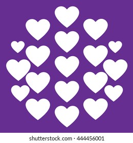 Love hearts, A collection of love hearts vector.