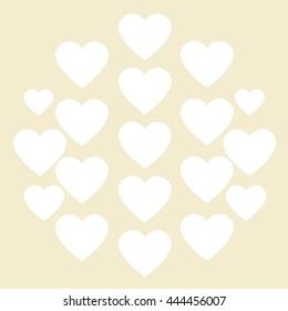 Love hearts, A collection of love hearts vector.