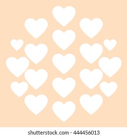 Love hearts, A collection of love hearts vector.