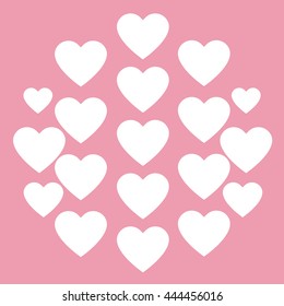 Love hearts, A collection of love hearts vector.