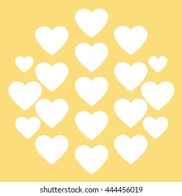 Love hearts, A collection of love hearts vector.