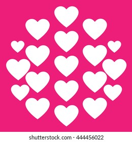 Love hearts, A collection of love hearts vector.