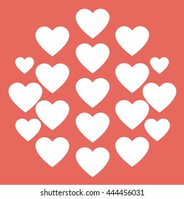 Love hearts, A collection of love hearts vector.