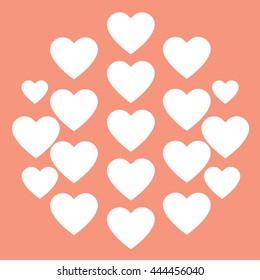 Love hearts, A collection of love hearts vector.