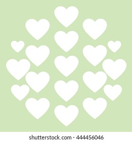 Love hearts, A collection of love hearts vector.