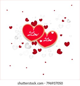 Love hearts, A collection of love hearts vector,EPS10