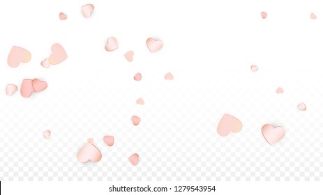 Love Hearts Confetti Falling Background. San Valentin Day pattern Design Element. Element of Design for Cards, Banners, Posters, Flyers for Wedding, Anniversary, Birthday Party, Sales.