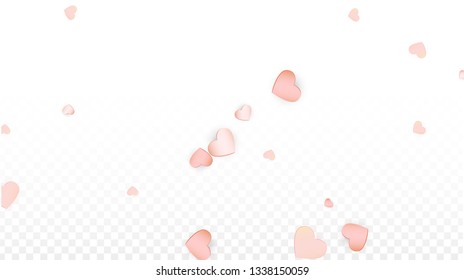 Love Hearts Confetti Falling Background. San Valentin Day pattern Texture. Element of Design for Cards, Banners, Posters, Flyers for Wedding, Anniversary, Birthday Party, Sales.