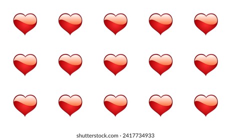 Love hearts love day vector for cards and templates design. valentine's day vector template design.