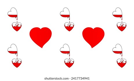 Love hearts love day vector for cards and templates design. valentine's day vector template design.