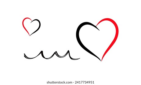 Love hearts love day vector for cards and templates design. valentine's day vector template design.