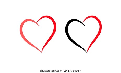 Love hearts love day vector for cards and templates design. valentine's day vector template design.