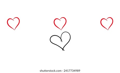 Love hearts love day vector for cards and templates design. valentine's day vector template design.