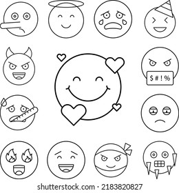 In love, hearts, emotions icon in a collection with other items