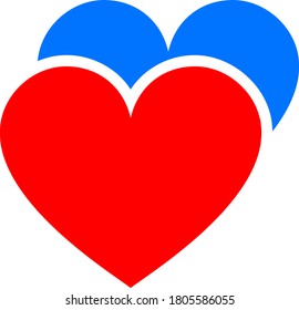 Liebe Herz, flache Vektorgrafik. Ein isoliertes Symbol auf weißem Hintergrund.