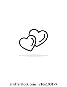 love hearts 
 icon vector illustration, eps 10