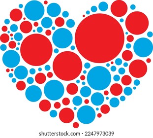 Love hearts made of dots. romantic love isolated on white background. Valentine sign symbol. love icon. Marketing Offer Shape. 