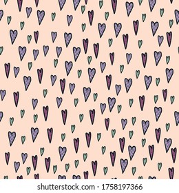 Amo los corazones a la luz. Patrón para tela, envoltura, textil, papel pintado, ropa. Ilustración del vector