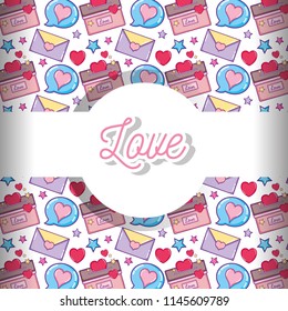 Love and hearts pattern background
