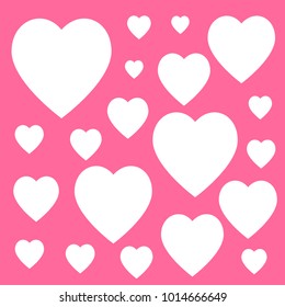 love hearts pattern on pink background. valentine's day vector background design. 