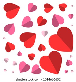 love hearts pattern on white background. valentine's day vector background design. 