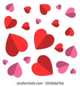 love hearts pattern on white background. valentine's day vector background design. 