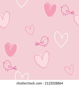 Liebesherzen Muster nahtlose Muster Print