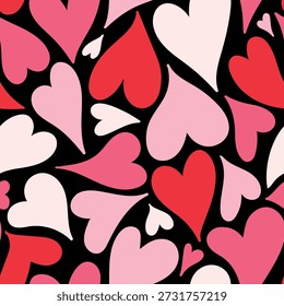 Fondo de San Valentín de patrón de corazones de amor