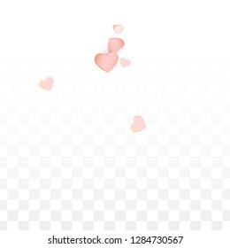 Love Hearts Random Falling Background. San Valentin Day pattern Romantic Scattered Hearts. Vector Illustration for Cards, Banners, Posters, Flyers for Wedding, Anniversary, Birthday Party, Sales.