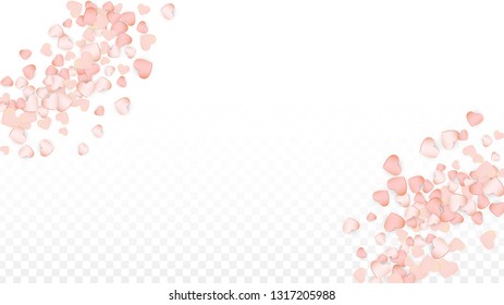 Love Hearts Random Falling Background. St. Valentine's Day pattern Romantic Scattered Hearts. Element of Design for Cards, Banners, Posters, Flyers for Wedding, Anniversary, Birthday Party, Sales.