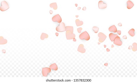 Love Hearts Random Falling Background. San Valentin Day pattern Romantic Scattered Hearts. Vector Illustration for Cards, Banners, Posters, Flyers for Wedding, Anniversary, Birthday Party, Sales.