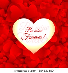 love hearts red background