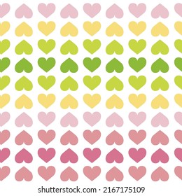 Los corazones de amor repiten un patrón impecable