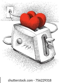 love hearts toaster