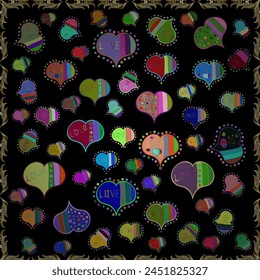 Love. Hearts. Trendy seamless Floral Pattern In vector illustration . Flowers on pleasant colors. Colour Summer Theme seamless pattern Background. 