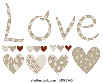 Love and hearts vector