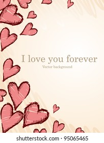 Love hearts. Vector. Eps 8.