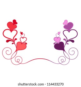 Love hearts. Vector illustration.