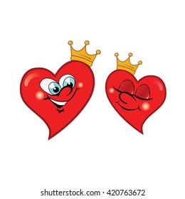Love hearts vector image