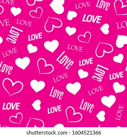 Love and hearts vector pattern. Valentine's day vector design.