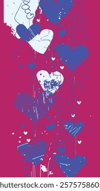 Love Hearts wallpaper. Valentines day Background. Speech bubbles. Vector